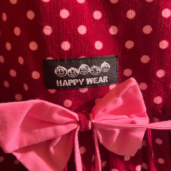 Vintage little things by Anna pink & red corduroy sleeveless semi formal dress - Picture 3 of 4